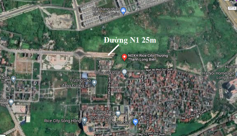 Hình ảnh vệ tinh đường N1, 25m đang triển khai ngày 15/02/2022